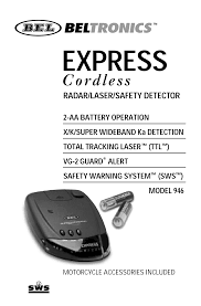 Bel 855sti radar scanner super wideband with laser untested. Http Www Beltronics Com Manuals 946manual Pdf