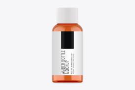 Download Plastic Essential Oil Amber Bottle Mockup Mockup Daddy