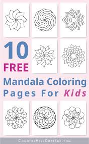 Grab your mandala art coloring page. Mandala Coloring Pages For Kids 10 Free Printable Worksheets