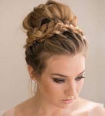 Hairstyles For Oval Faces High Updos For Medium Hair Quick Easy Updo For Med Cute Prom Hairstyles Hair Styles Medium Length Hair Styles