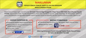 Development plan application (osc online) checking tax assessment and print bill. Makluman Bil Cukai Taksiran 1 Kaedah Majlis Daerah Pekan Facebook