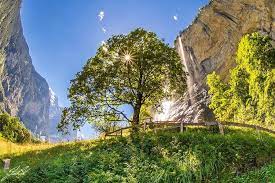 صورة لشلال ستوباخ في سويسرا للمصو ر فهد عبدالحميد حائط صورة صور تصوير طبيعة natural landmarks nature landmarks