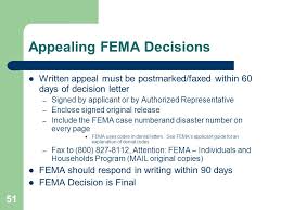 Your answers to the questions in the interactive interview will be input into a form letter that you can save to your computer and print out for submission to fema as an appeal. Post Katrina Fema Claims Southeast Louisiana Legal Services Based On Presentation Originally Prepared By Neighborhood Legal Services Of Los Angeles County Ppt Download