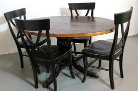 Custom kitchen tables and chairs. Black Farm Style Dining Table Novocom Top