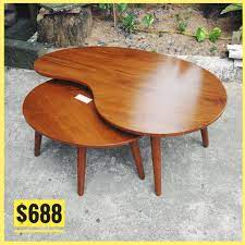 Christopher knight home elam wood coffee table, walnut 916. Bean Shaped Solid Teak Coffee Table Furniture Home Living Furniture Tables Sets On Carousell