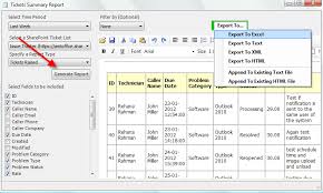 Lucyapril 4, 2016 no comment 293 views. Can I Export The Tickets Summary Report To Excel Assistmyteam