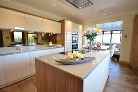 gloss lacquered kitchen with silestone