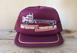 Bert Baxter Transport Ltd Vintage 80s Trucker Hat Burgundy Mesh Snapback Baseball Cap Saskatchewan Trucking Company Promo Crown Advertising Vintage Cap Vintage Vintage Truck