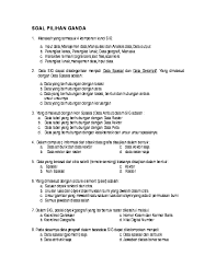 Soal ut manajemen ekma4434 sistem informasi manajemen lengkap dengan kunci jawabannya kami share untuk mahasiswa ut manajemen sebagai bahan belajar untuk mendalami pemahaman dan mempersiapkan diri. Soal Pilihan Ganda Sistem Informasi Manajemen Dan Jawabannya Peranti Guru