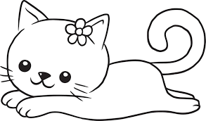 desenho de gato desenho animado kawaii anime bonito para colorir 10504579  Vetor no Vecteezy