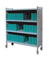 rhino tuff mobile chart rack 36 space binder storage cart