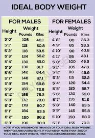 Body Weight Ideal Body Weight Weight Charts For Women Ideal Weight Chart