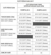 Kementerian pendidikan malaysia (kpm) telah mengeluarkan takwim persekolahan 2021 meliputi penggal persekolahan, cuti sekolah dan cuti perayaan tahun 2021. Rasmi Dari Kpm Cuti Perayaan 2017 Sumber Pendidikan