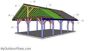 Cut the trims for the front and back of the roof using 1x8s. 20x30 Pavilion Roof Plans Myoutdoorplans Free Woodworking Plans And Projects Diy Shed Wooden Playhouse Pergola Bbq
