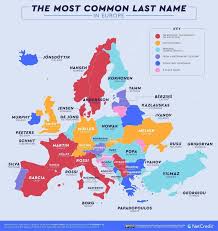 The Most Popular Last Name In Every Country In The World And What They Mean In 2020 Popular Last Names Countries Of The World Europe