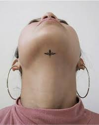 Floral Fauna Tattoo Under Chin Artistic Unity Subtle Tattoos Hidden Tattoos Different Tattoos