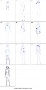 How to Draw Haruka Ouma from Guilty Crown printable step by step drawing  sheet : DrawingTutorials101.com