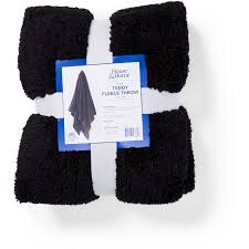 Get it as soon as wed, jun 30. House Home Teddy Fleece Throw Black Big W