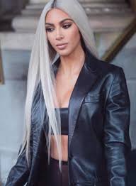 The Kim Platinum Unit Is So Beautiful With Loose Curls She Is Inspired By Kim Kardashian She Is A Kim Kardashian Hair Kim Kardashian Blonde Kardashian Hair