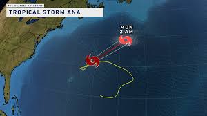 Tropical storm ana was the earliest tropical cyclone to make landfall in the united states in any given year in the atlantic basin. Ana Becomes A Tropical Storm As It Moves Away From Bermuda