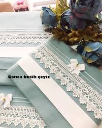 Halime Acar Hanimin Uclu Ipek Hurc Seti Allah Hayirli Etsin Baby Heirloom Sheets Bedding Pattern Crochet Edging