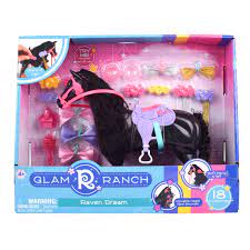 Amazon.com: Sunny Days Entertainment, LLC. Glam-R-Ranch Raven Dream - Horse  Toy with Accessories : Toys & Games