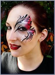 Black And White Face Paint Ideas Red And Black Face Paint Ideas In 2020 Black Face Paint Girl Face Painting Face Painting Designs