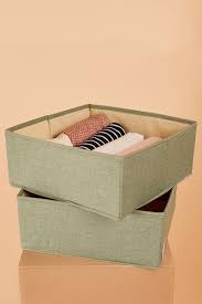 2 Pack Clothes Storage Boxes In Sage Green Large Size Clothes Storage Boxes Storage Boxes Clothes Drawer