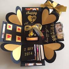 Birthday Present Ideas For Wife Singapore Buy Explosion Box With Lighthouse 4 Waterfall In Black Amp Gold In Singapore Singapore Birthday Explosion Box Exploding Gift Box Exploding Box Card