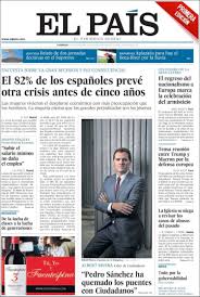 2018 11 11 Portada De El Pais Espana Periodico El Pais Periodismo Paises