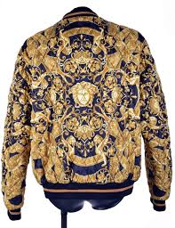 Black And Gold Bomber Jacket Mens 35th Anniversary Versace Quilted Silk Bomber Jacket 1stdibs Com Versace Shirts Versace Jacket Versace Men