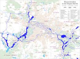 Karte der hauptstrecken der bundeswasserstraßen von deutschland nach § 1 des bundeswasserstraßengesetzes. Sacrow Paretzer Kanal