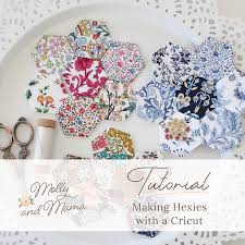 3) starting on one corner, take a few stitches to secure. Making Hexagons With The Cricut Maker Molly And Mama