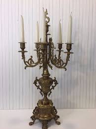 These will hold a pillar or tapered candles. Vintage Italian Imperial Brass Ornate 6 Candles Candelabra 27 1 4 Tall X 12 W Victorian Candle Candelabra Candelabra 6 Candles