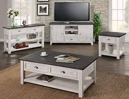 Keep your living room decor charming and elegant with the. Martin Svensson Home Monterey Solid Wood Coffee Table White With Grey Top Beachfront Decor