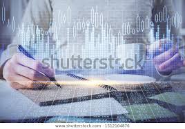 Forex Chart Hologram On Hand Taking People Business