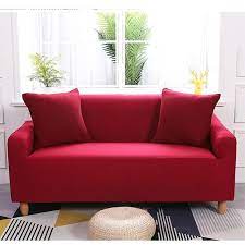 Sofaspanx Red 3seater 185 230cm In 2021 Sofa Covers Couch Covers Old Sofa