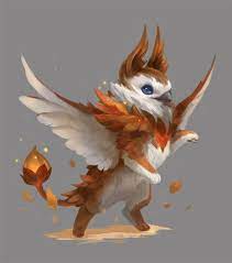 Fire Elemental Half Fox Half Bird Half Phoenix Mythical Creatures Art Fantasy Creatures Art Mythical Creatures