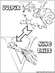 Naruto nine tails coloring pages coloring pages. V Vulpix Ninetails Coloring Page