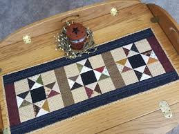 Quilted Table Runner Primitive Table Runner Quilted Star Table Runner Scrappy Table Runner Quilted Table Runners Quilted Table Runner Primitive Tables