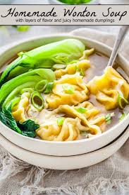 This Wonton Soup Recipe Is Epically Delicious With All The Many Layers Of Flavor And Juicy Homemade Dumpli Wonton Soup Recipe Homemade Dumplings Wonton Recipes