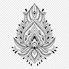 Incredible henna art that you gotta see! Black Flower Henna Tattoo Mehndi Stencil Template Henna Leaf Symmetry Png Pngegg