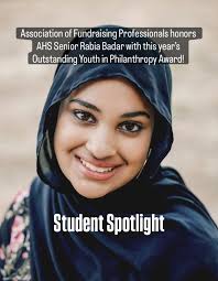 Rabia Badar Receives Outstanding Youth in Philanthropy Award