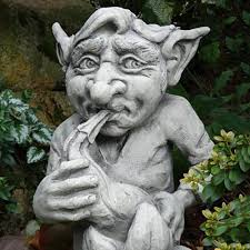 Dekofiguren für haus und garten. Troll Aus Steinguss Mit Saxophon Kaikias