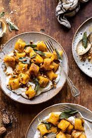 Pumpkin Cauliflower Gnocchi With Nutty Browned Butter And Whipped Ricotta Recipe Pumpkin Pasta Pumpkin Pasta Recipe Food