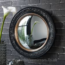Black And Gold Mirror Uk Aaliyah Convex Mirror With Gold Trim 51 Cm Convex Mirror Porthole Mirror Mirror