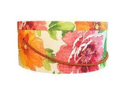 Extra Large 20 Hat Box In Pink Tropical Floral Fabric Etsy Hat Box Floral Fabric Tropical Floral