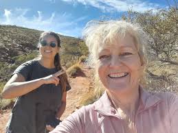 Hiking to the summit of a big rock today