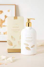 Thymes Goldleaf A Rich And Luxurious Creme Enriched With Sunflower And Safflower Oil Cosmetic Packaging Design Packaging Design Beauty Shampoo Bottles Design