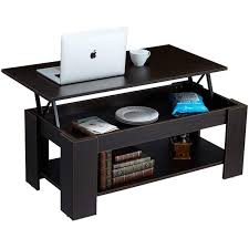 Had a blemish on the table top didn't notice it till i had it all put together what instead of sending it back i doctor lit up with some colored markers i wasn't going to send it back after two hours of work but for. Erommy Lift Top Coffee Table Rustic Coffee Table Lift Tabletop With Hidden Compartment Pop Up Storage Cocktail Table With Adjustable Steel Frame Dining Table For Living Room Brown Walmart Com Walmart Com